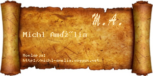 Michl Amélia névjegykártya